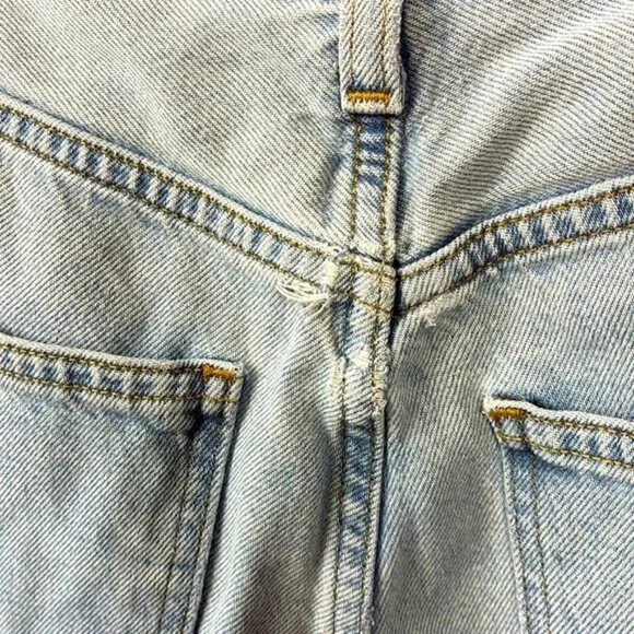 Agolde Minka Jeans Wide Leg High Rise Cargo Pockets Light Wash Denim 27 - Picture 10 of 11